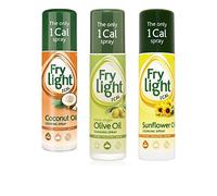 Frylight Spray de Cuisson à l'Huile 190ml Pack Triple Huile d'Olive Noix de Coco Tournesol