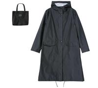 Fryloo Cape De Pluie Poncho Imperméable À Capuche pour Femme, Long Et Léger Les Voyages en Plein Air, La Randonnée Le Camping, Coupe-Vent Réutilisable Pliable-Noir-XXL