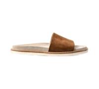 Fryloo Chaussons Tongs pour Hommes, Daim Doux Cuir Décontracté Été Chaussures De Plage Douces Coussinées Semelle Plat Confort Marche Quotidiennes