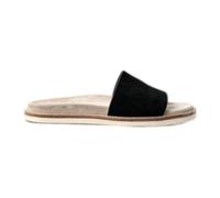 Fryloo Chaussons Tongs pour Hommes, Daim Doux Cuir Décontracté Été Chaussures De Plage Douces Coussinées Semelle Plat Confort Marche Quotidiennes