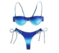 Fryloo Maillot de Bain Push Up Micro Bikini for Women - Sexy Low Waist Brazilian Swimwear Patchwork 2-Piece Set Beach, Pool, Summer Vacation-bikini5-l