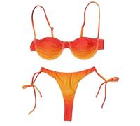 Fryloo Maillot de Bain Push Up Micro Bikini for Women - Sexy Low Waist Brazilian Swimwear Patchwork 2-Piece Set Beach, Pool, Summer Vacation-bikini6-m