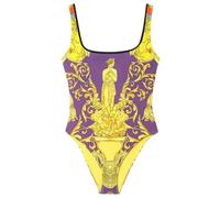 Fryloo Maillot de Bain Tummy Control Halter Bikini Women, Retro Print Push Up Swimsuit High Waist Two Piece Beach Swimwear Vacation-color10-xl