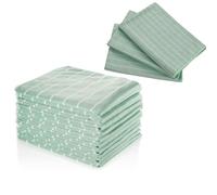 Frypay Lot de 12 Chiffons de Nettoyage en Bambou,Chiffon Microfibres en Bambou 40x40cm, nettoie Toutes Les Surfaces sans Trace