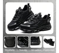 frysen Chaussures de travail Chaussures de sécurité Hommes Femmes Embout en acier Anti-écrasement Léger Sportif Respirant Autobloquant Libération rapide Mode Chaussures de protection 36-46 EU [Respira