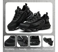frysen Chaussures de travail Chaussures de sécurité Hommes Femmes Embout en acier Anti-écrasement Léger Sportif Respirant Autobloquant Libération rapide Mode Chaussures de protection 36-46 EU [Respira