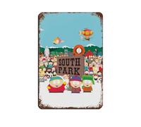 FrySky South Park Lot de 12 affiches en métal vintage pour pub, club, café, bar, décoration murale rétro 20 x 30 cm