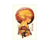 FrySky Zenitsu - Poster sur toile Demon Slayer 6, décoration murale pour salon, chambre à coucher, style sans cadre, 40 x 60 cm