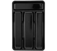 FRYSKYO Lot de 2 petits organiseurs de tiroir à ustensiles de cuisine, 4 compartiments, plateau à couverts de cuisine, plateau d'argenterie, organisateur de couverts