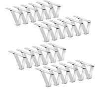 FRYSKYO Pinces À Nappe, Lot de 24, en Acier Inoxydable, for Pique-niques, Fêtes, Mariages, Dîners Et Écoles.