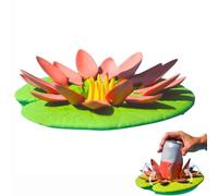 FRYSKYO Porte-gobelet en Forme De Nénuphar, Porte-canette De Piscine avec Pétales Auto-Ajustables, Porte-Bougie Flottant for Baignoire Et Verres À Vin