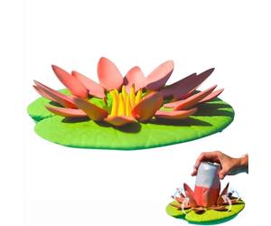 FRYSKYO Porte-gobelet en Forme De Nénuphar, Porte-canette De Piscine avec Pétales Auto-Ajustables, Porte-Bougie Flottant for Baignoire Et Verres À Vin