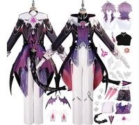 FRYWORK Genshin Impact Durin Cosplay Costume Tenue Personnage du Jeu Kinich Uniforme Ensemble Complet Halloween Fête Carnaval Habiller avec Perruque Aile Queue pour Hommes (XXXL)