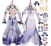 FRYWORK Genshin Impact Nicole Reeyn Cosplay Costume Tenue Personnage du Jeu Uniforme Ensemble Complet Halloween Fête Carnaval Habiller avec Perruque Chapeau Coiffe pour Femmes (M)