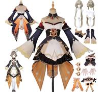 FRYWORK Genshin Impact Sandrone Cosplay Costume Tenue Personnage du Jeu Durin Varesa Uniforme Ensemble Complet Halloween Fête Carnaval Habiller avec Perruque Coiffe pour Femmes (XXL)
