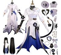 FRYWORK Honkai Star Rail Constance Cosplay Costume Tenue Personnage du Jeu Uniforme Ensemble Complet Halloween Carnaval Habiller avec Perruque Coiffe Chapeau Queue pour Femmes (XS)