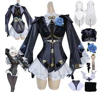 FRYWORK Zenless Zone Zero Yixuan Nouvelle Peau Cosplay Costume Tenue Personnage du Jeu Uniforme Ensemble Complet Halloween Carnaval Habiller avec Perruque Coiffe pour Femmes (XS)