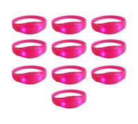 Fryzzolum Lot de 10 bracelets lumineux en silicone colorés activés par la voix, accessoire pour naissance d'enfants, One Size, Comme décrit, Comme décrit
