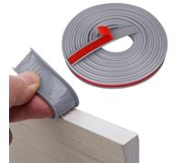 FRZXBKW Ruban de Bordure de Meuble Auto-adhésif TPE 5M, Bande d'étanchéité de Bordure en Forme de U, Protecteur de Bord de Meuble for la réparation de Table d'armoire d'étagère(Gray,16mm)