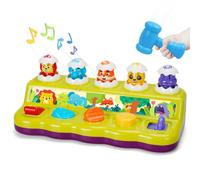 FS Jouet pop-up interactif pour enfant de 1 an, jouet de cause à effet | Boutons interactifs et actions pop-up, découverte pratique, apprentissage de cause à effet, jeu actif pour les enfants de 1