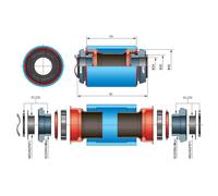 Fsa Adaptateur De Boîtier De Pédalier Bb30/pf30 El228 Megaexo 24 Mm