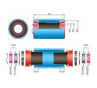 FSA Adaptateur pédalier EE096 BB386Evo/PF30 vers 24 mm MegaExo Carbone