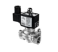 FSA électrovanne acier inoxydable 304 1/2" 24V AC 0-10 bar Viton fermée sans courant