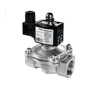 FSA électrovanne acier inoxydable 304 1" 230V AC 0-10 bar Viton fermée sans courant