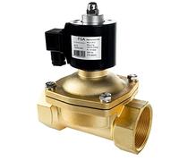 FSA électrovanne en laiton 2" 24V DC 0-10 bar Viton fermée sans courant
