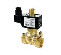 FSA électrovanne en laiton 3/4" 24V DC 0-8 bar Viton ouverte sans courant