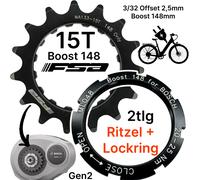 FSA le Pignon D'Entraînement 15T + contre Ecrou Vélo Électrique Boost pour Bosch