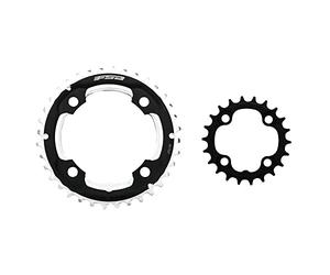 FSA Pro 2 x 10 Pédalier VTT, Mixte, 380-0642H, Noir, 104 × 42T