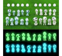 Fsahiuf Lot de 20 figurines d'elfes lumineuses pour le jardin (bleu + vert)