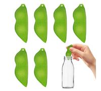 Fsahiuf Lot de 6 éponges de nettoyage en forme de Beans Bottle Cleaning Sponge, Scrub Mommy, Magic Sponge, éponge de nettoyage en forme d'Edamame, verte, Magic Cleaning