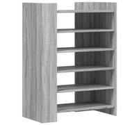 fsahslih Armoire à chaussures gris sonoma 74,5 x 37,5 x 100 cm en bois | Commode de couloir compacte avec montage d'angle flexible pour couloir et chambre à coucher. Charge maximale de 80 kg et avec