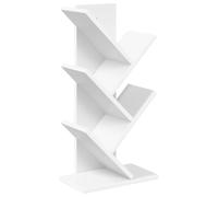 fsahslih Bibliothèque d'arbre à 4 niveaux - 30 x 18 x 60 cm - En bois | Étagère de table compacte avec une capacité de charge de 25 kg. Idéale comme bibliothèque debout pour la chambre