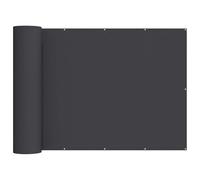 fsahslih Brise-vue pour balcon - 1,2 x 25 m - En polyester - Noir | Pare-vent robuste pour balustrades de balcon, clôtures de jardin et terrasses pour un montage facile avec corde.