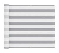 fsahslih Brise-vue pour balcon - Gris et blanc - 90 x 1000 cm | Clôture structurée pour jardin et terrasse pour un montage facile avec œillets solides en aluminium.