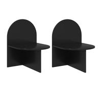 fsahslih Lot de 2 tables de chevet en chêne noir - 48 x 49 x 65 cm | Design moderne pour chambre à coucher : peut être monté au mur de manière flexible ou autonome pour un rangement élégant.