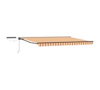 fsahslih Store enrouleur électrique extensible 4,5 x 3,5 m | Protection solaire flexible pour terrasses et jardins avec demi-cassette robuste, tissu polyester 240 g/m² et manivelle.