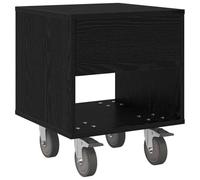 fsahslih Table de chevet aspect chêne noir, 40,5 x 40 x 48 cm, matériau en | Commode d'appoint compacte avec compartiments pratiques pour chambre à coucher et salon. Table d'appoint facile à entretenir.