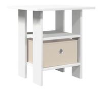 fsahslih Table de chevet blanche 41 x 40 x 45 cm en bois avec tiroir | Commode compacte pour chambre à coucher et salon avec compartiment de rangement ouvert et poignée intégrée pour un rangement