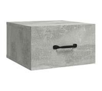 fsahslih Table de chevet murale en bois gris béton 35 x 35 x 20 cm | Table de chevet compacte suspendue en bois pour la chambre à coucher. Crée de l'ordre près du sol et offre un espace de