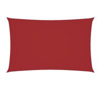 fsahslih Voile d'ombrage rectangulaire en tissu Oxford - 2 x 4,5 m - Rouge | Protection solaire résistante aux UV pour jardin, terrasse et balcon. Comprend une corde robuste pour la fixation.