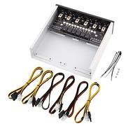 FSAKLPXOV Interrupteur de contrôle d’Alimentation pour Disque Dur, commutateur de Lecteur SATA pour PC de Bureau, sélecteur d’Alimentation à 6 canaux pour disques durs avec indicateurs LED,