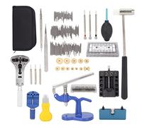 FSAKLPXOV Kit complet de réparation de montres, ensemble professionnel d’outils de remplacement de piles de montre avec étui de transport, ouvre-boîtier multifonction et ajusteur de bracelet