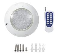 FSAKLPXOV Lumière sous-Marine à LED 15 W AC 12 V, lumière Blanche, éclairage de Piscine RGB étanche IP68 avec Verre trempé et Corps en Acier Inoxydable pour Une Installation en Toute sécurit (RVB15W)