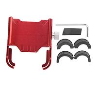 FSAKLPXOV Support de téléphone pour vélo à Rotation 360°, Support de téléphone pour vélo avec Bride de Serrage en Alliage d’Aluminium, Support de téléphone Portable réglable pour Guidon de (Rouge)