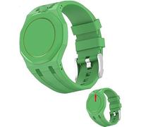 Fsavlroy Silicone Band Case for Swatch Royal Pop Watch, Integrated Strap with Rugged Protective Cover, Drop-Proof & Shock-Resistant Sports Replacement Silicone Band (Grass Green - 12)