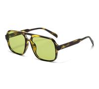FSAZSVBT Lunettes de soleil aviateur, protection UV400, unisexes, verres rectangulaires classiques rétro dégradés, protection UV, taille unique, carrées tendance, adaptées aux petits visages